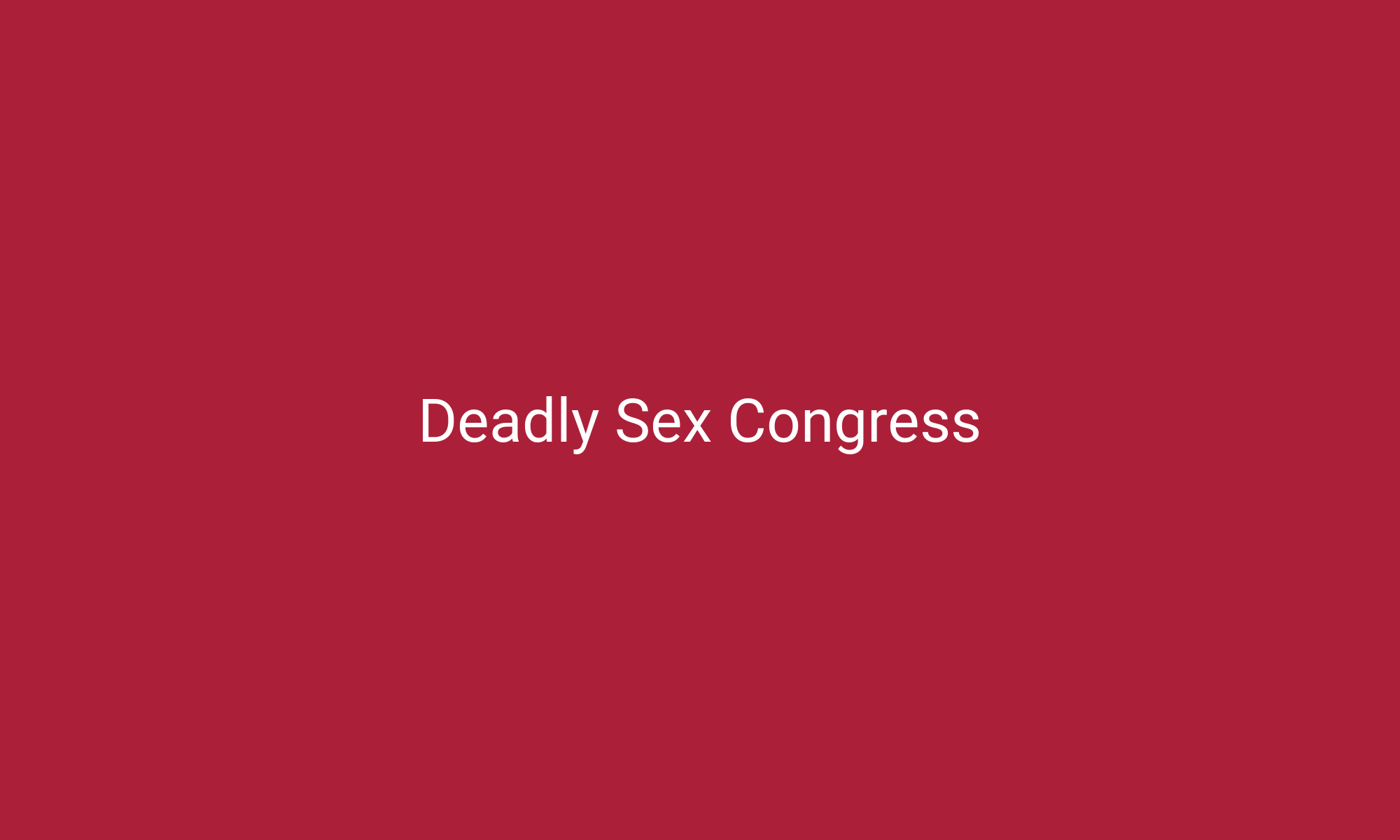 Deadly Sex Congress Ashm Health