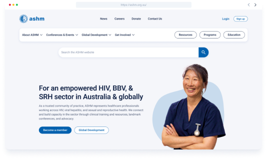 image of the redesigned website
