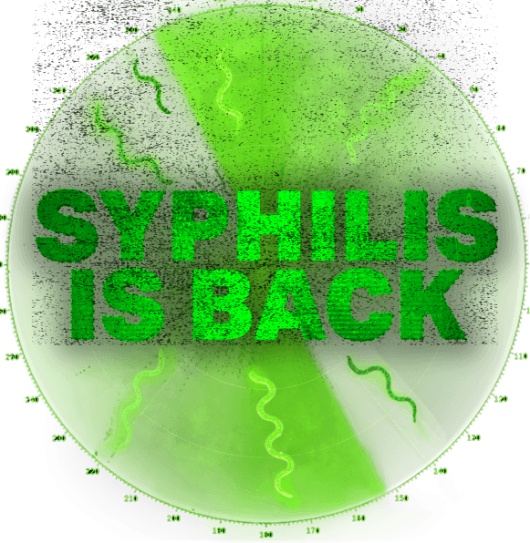 'Syphilis is back' banner image